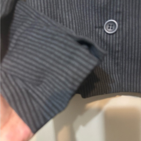 FRANCO MIRABELLI Wool Blend Pin-Striped Lined Blazer - Picture 2 of 6